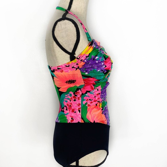 Catalina Halter Tropical Print Swimsuit One Piece Womens Sz 10 Made in USA - Picture 5 of 13